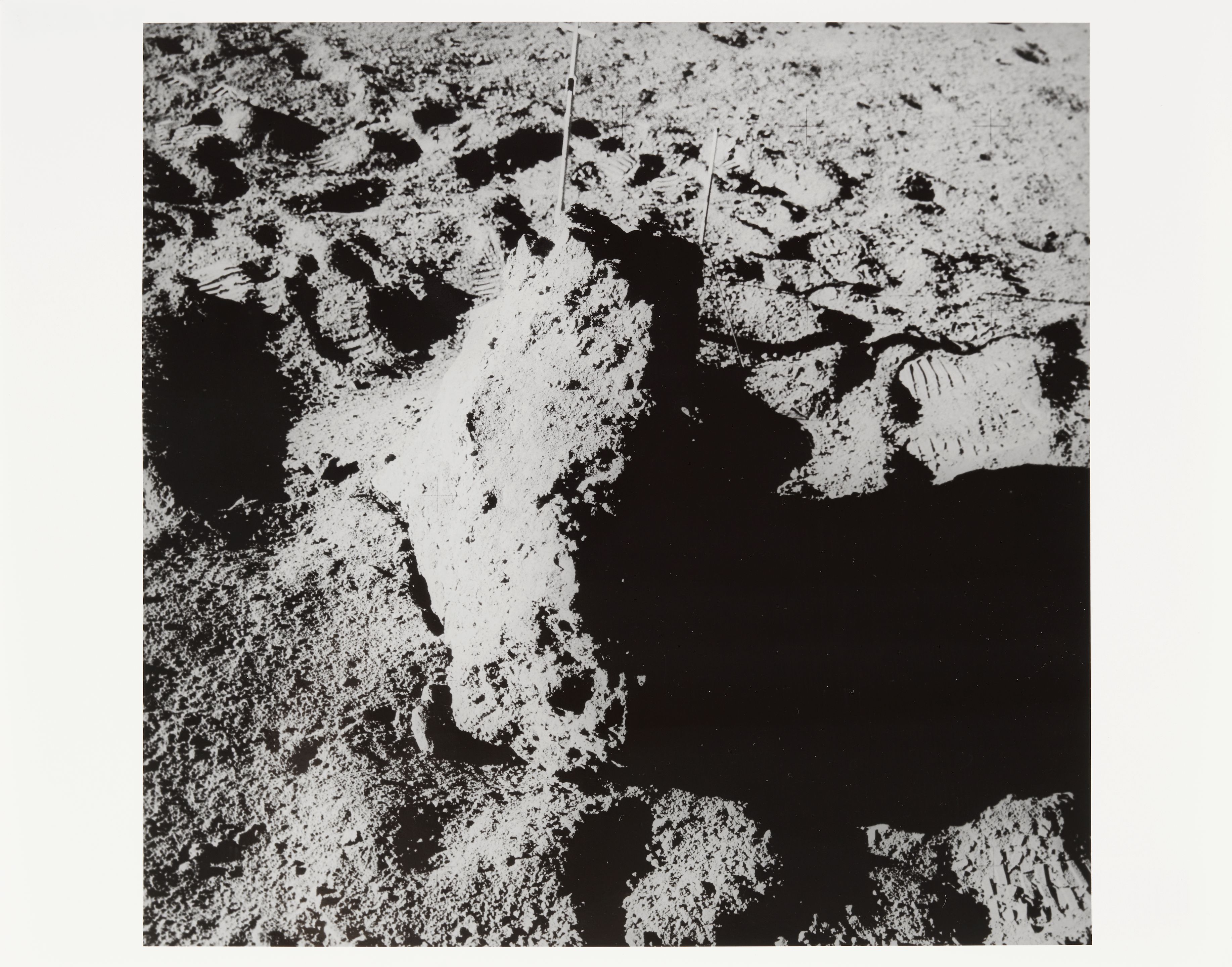 APOLLO 15 LUNAR SURFACE FRAME A BOULDER SAMPLE