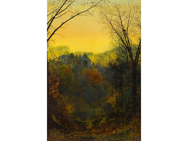 John Atkinson Grimshaw (British, 1836-1893) Twilight 22 x 15in (56 x 38cm)