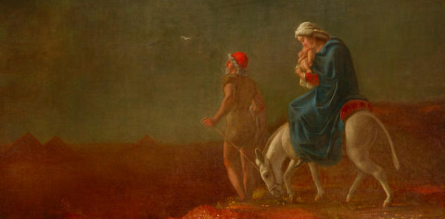 William Page (British, 1794-1872) Flight into Egypt 36 x 71 1/2in (91.4 x 181.6cm) (Painted circa 1859)