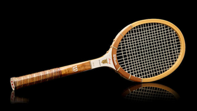 BATTLE OF THE SEXES: The tennis racquet used by Billie Jean King during her epochal match against Bobby Riggs, September 20, 1973.
