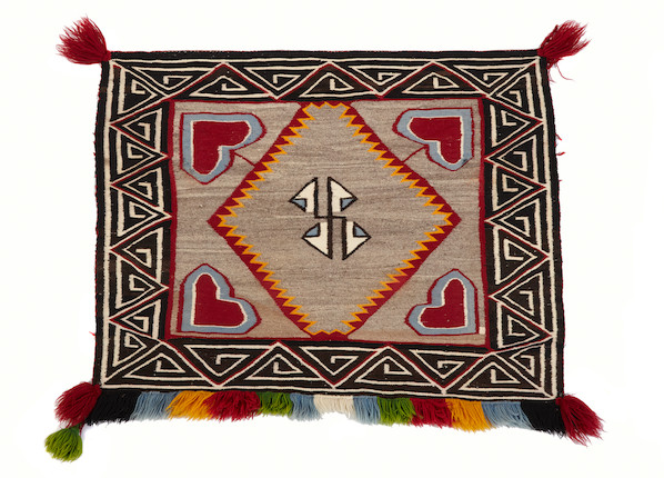 A Navajo Teec Nos Pos fancy saddle blanket image 1