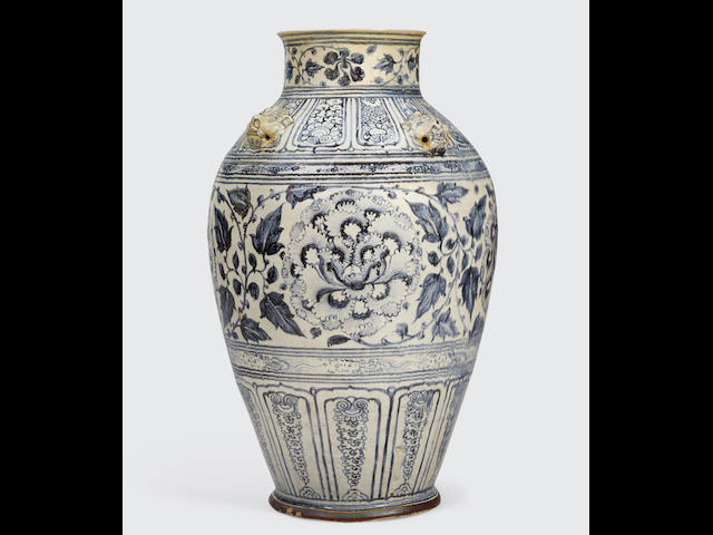 A rare massive blue and white storage jar Le dynasty, 15th/16th century