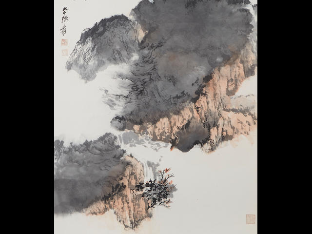 Zhang Daqian (Chang Dai-chien, 1899-1983)  Boating At Sunset