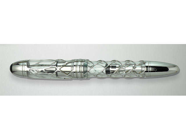 MONTBLANC: Skeleton Platinum-Plated Limited Edition 333 Fountain Pen
