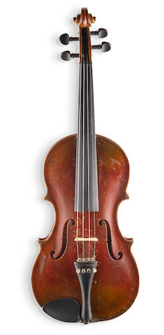VIOLIN BELONGING TO ALBERT EINSTEIN. Violin with spruce top, maple sides, back and neck, carved scroll headstock, 1933,