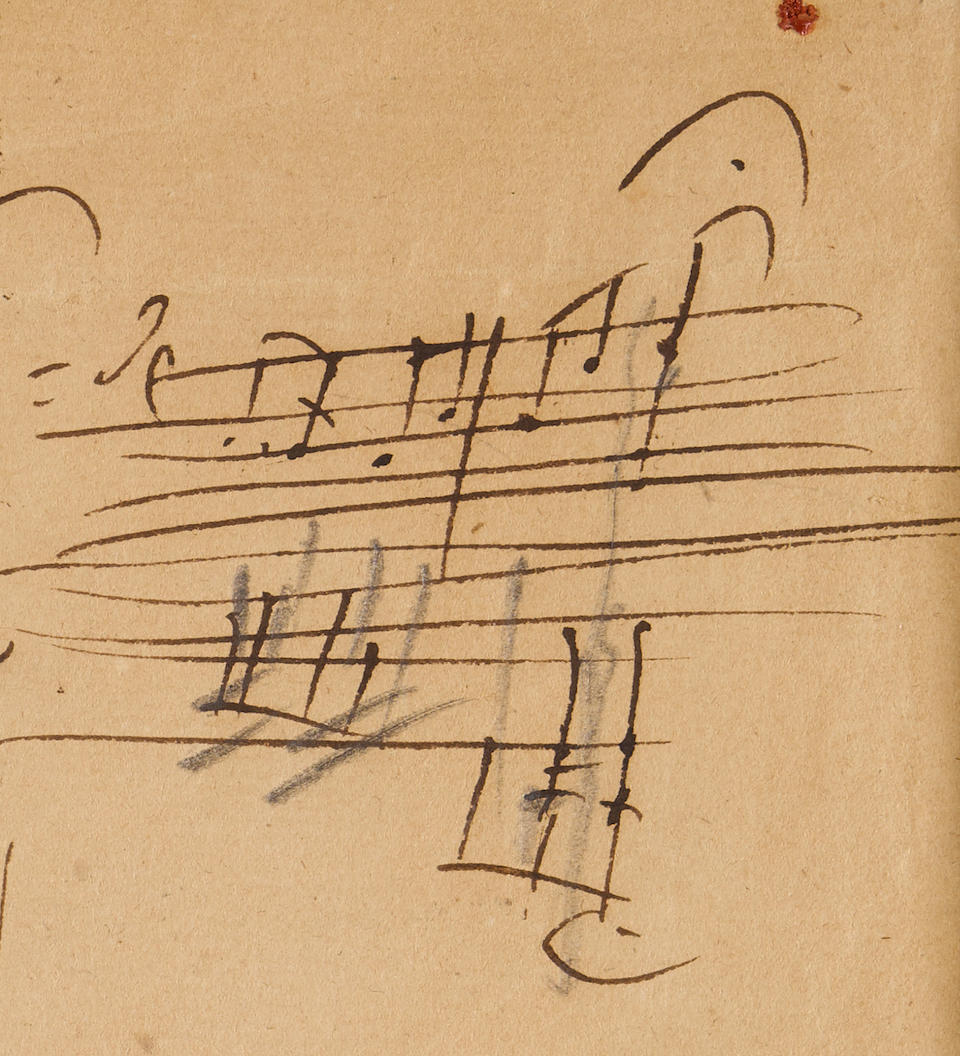 Bonhams : BEETHOVEN, LUDWIG VAN. 1770-1827. Autograph Musical ...