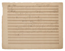 Thumbnail of BEETHOVEN, LUDWIG VAN. 1770-1827. Autograph Musical Manuscript, 2 pp, oblong 4to (233 x 307 mm), Vienna, early 1809, ruled with 14-staves per page, image 1