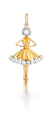 A platinum, 18k gold and diamond Danseuse pendant, Van Cleef & Arpels, image 1