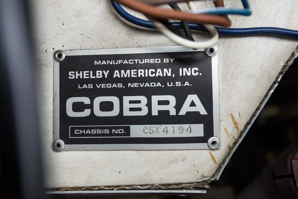 <b>1965 Shelby 427 Continuation Series Cobra</b><br />Chassis no. CSX4194
