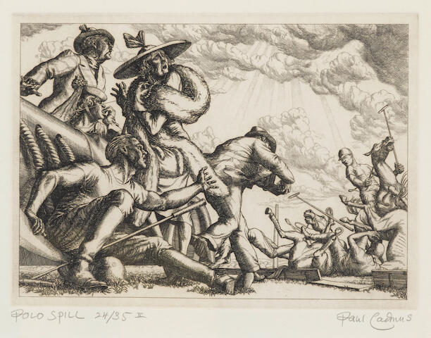 Bonhams Paul Cadmus 1904 1999 Polo Spill Aspects Of