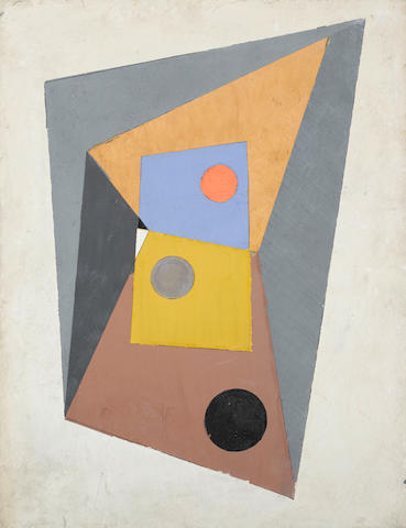 Charles Green Shaw (1892-1974) Untitled (Abstract Trapezoid) 11 1/8 x 8 1/2in