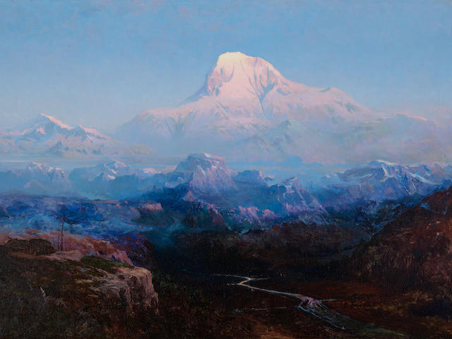 Sydney Laurence (1865-1940) Mount McKinley, 63&#176; North Latitude, Alaska, Altitude 20.390 Feet 36 5/8 x 54 5/8in overall: 44 3/4 x 62 1/2in (Painted circa 1911-12)