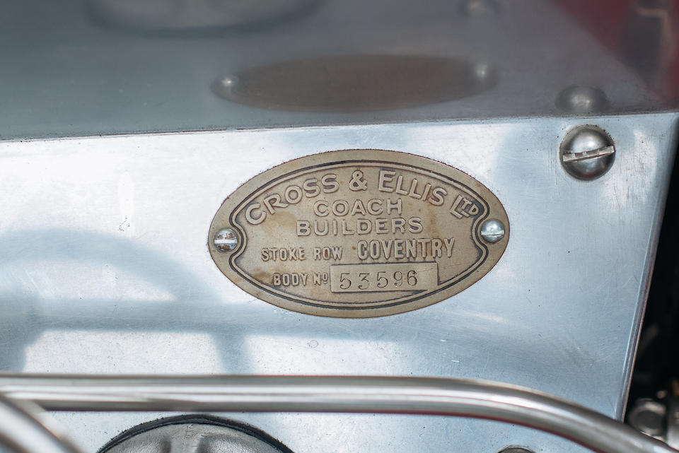 <b>1936 Alvis Silver Eagle SG Sport Tourer</b><br />Chassis no. 12720<br />Engine no. 13172