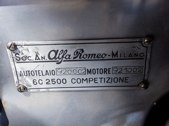 1948 Alfa Romeo 6C 2500 CompetizioneChassis no. 920002Engine no. 921002 image 19