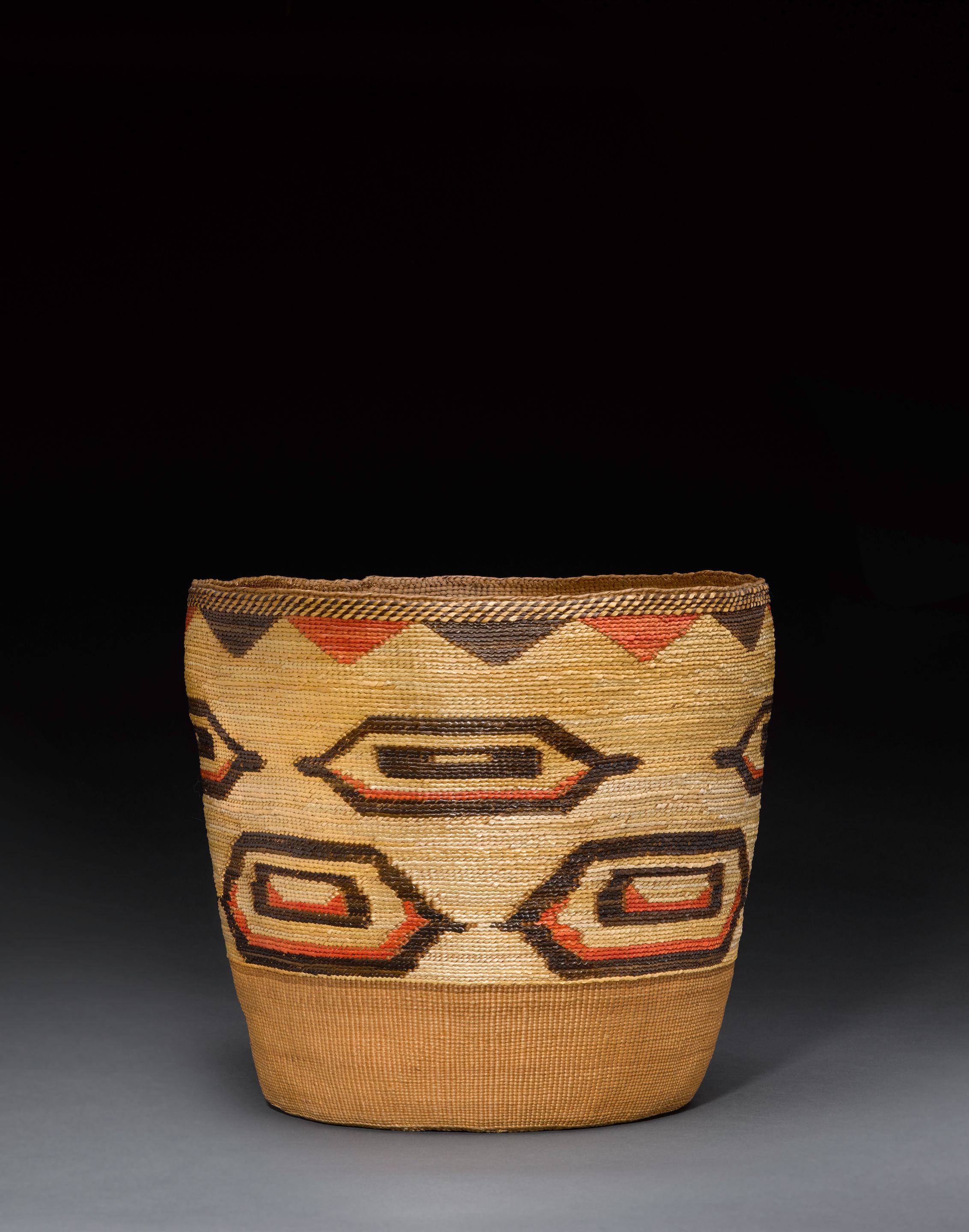 A Tlingit polychrome basket