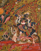 Thumbnail of A BLACKGROUND THANGKA OF PANJARNATA MAHAKALA  CENTRAL TIBET, 18TH CENTURY image 2
