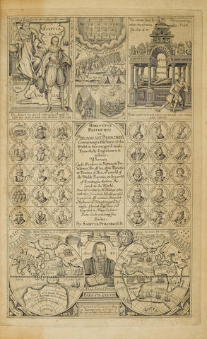PURCHAS, SAMUEL. c.1575-1626. Purchas his Pilgrimes. In five bookes.-Purchase his Pilgrimage.  London: William Stansby for Henrie Fetherstone, 1625-1626.