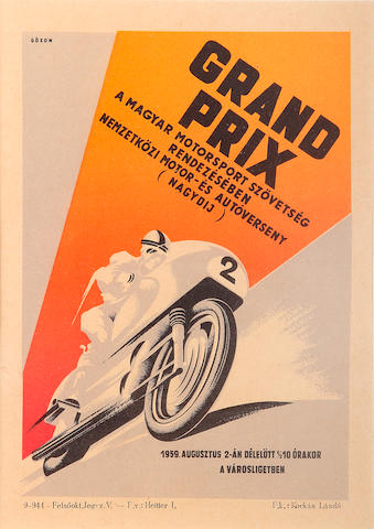 A 1959 August Grand Prix poster,