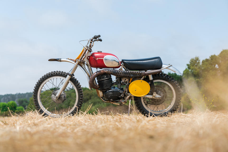 Owned and ridden by Steve McQueen in the film "On Any Sunday",1970 Husqvarna 400 Cross Frame no. MH1341 Engine no. 401124