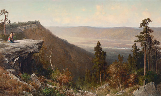 Thomas Hill (1829-1908) Hudson River Valley from the Catskill Mountain House 36 1/4 x 60in (Painted in 1872.)
