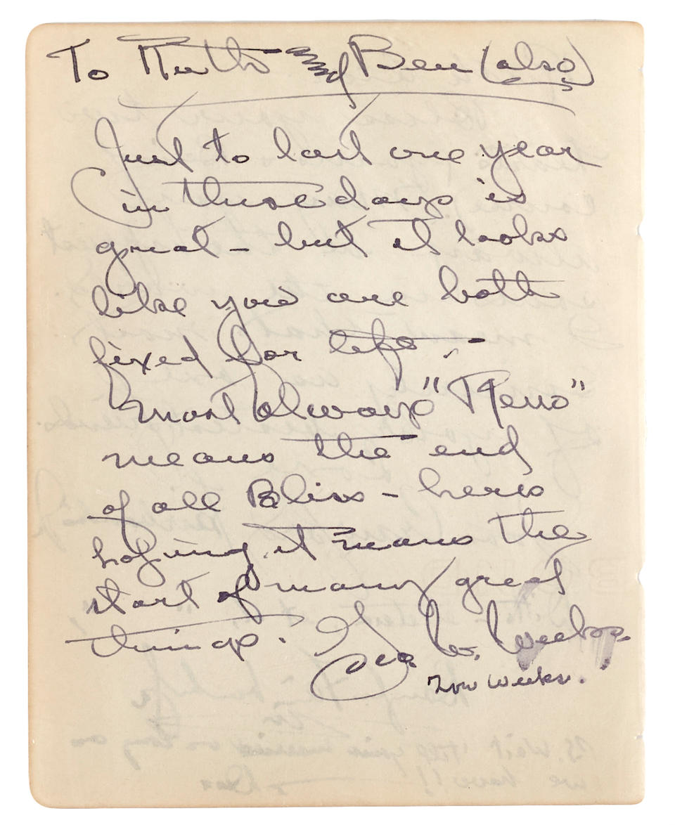 A Joan Crawford and Douglas Fairbanks, Jr. signed letter