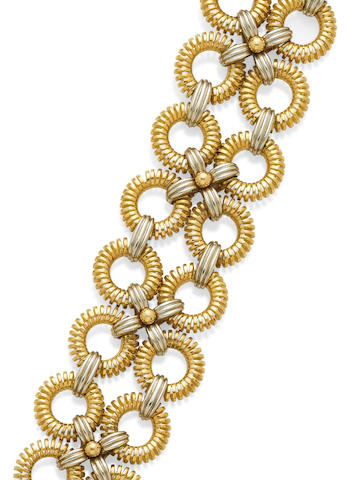 An 18k bi-color gold bracelet, Tiffany & Co.