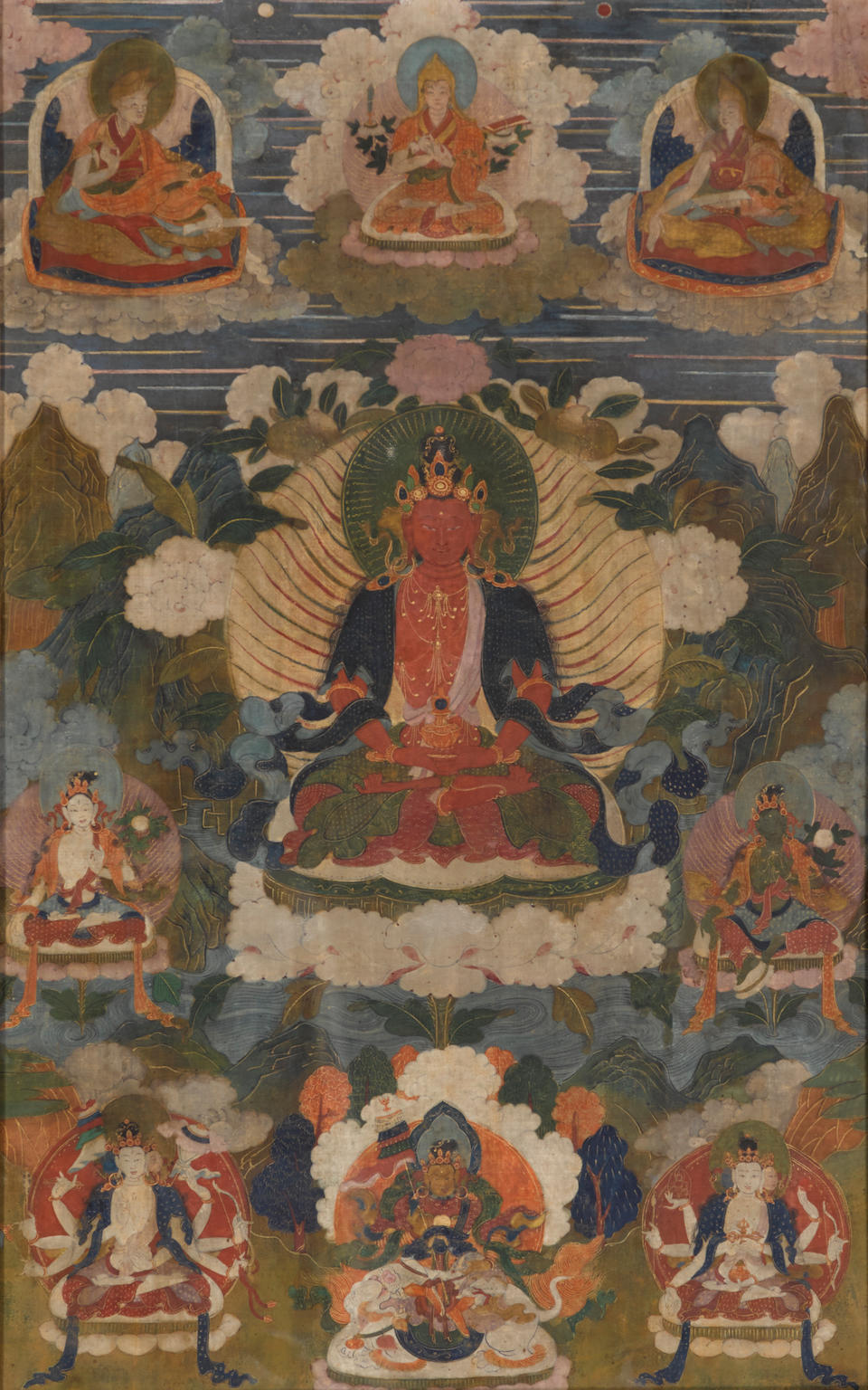 A thangka of Amitayus Tibet, 19th century