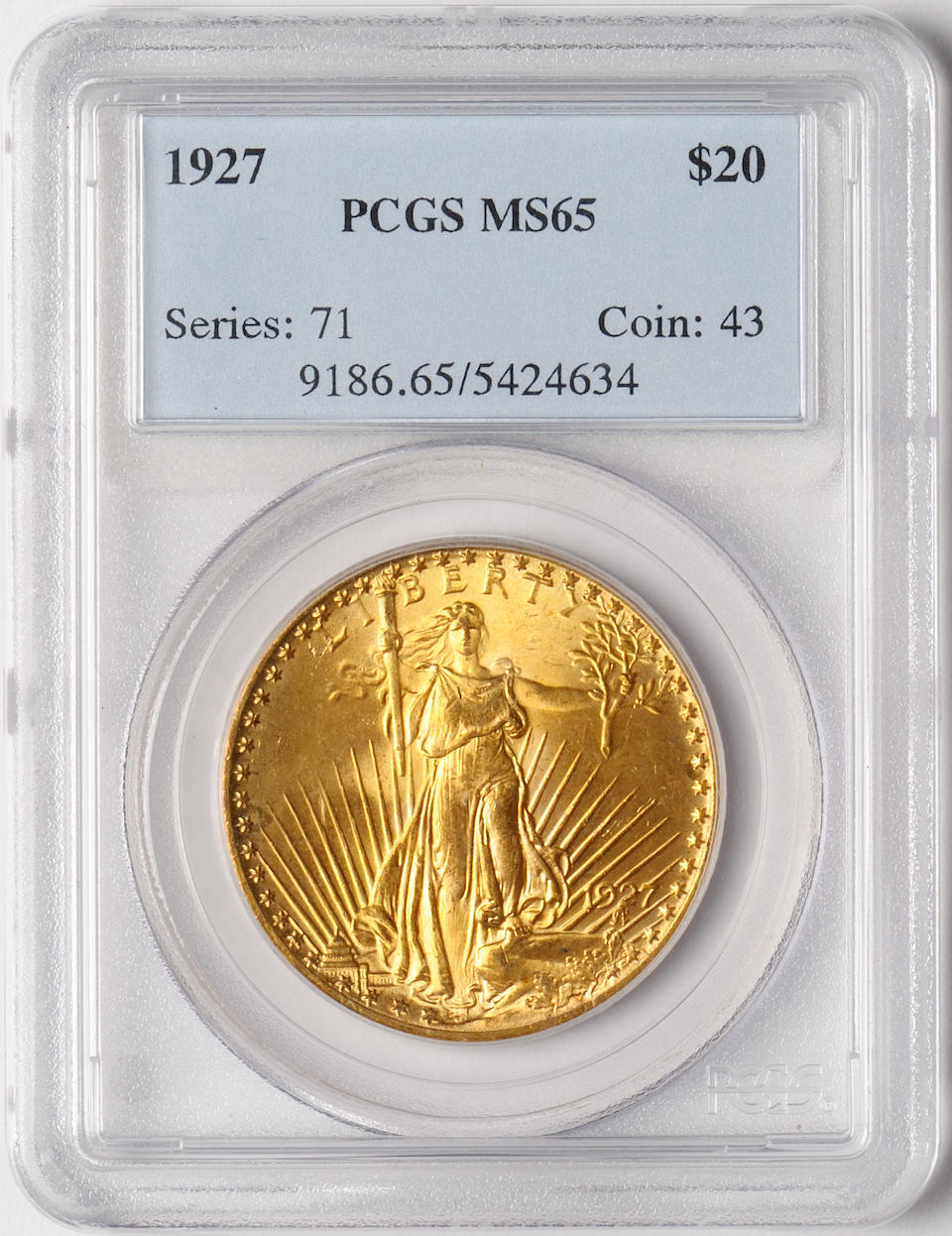 1927 $20 MS65 PCGS