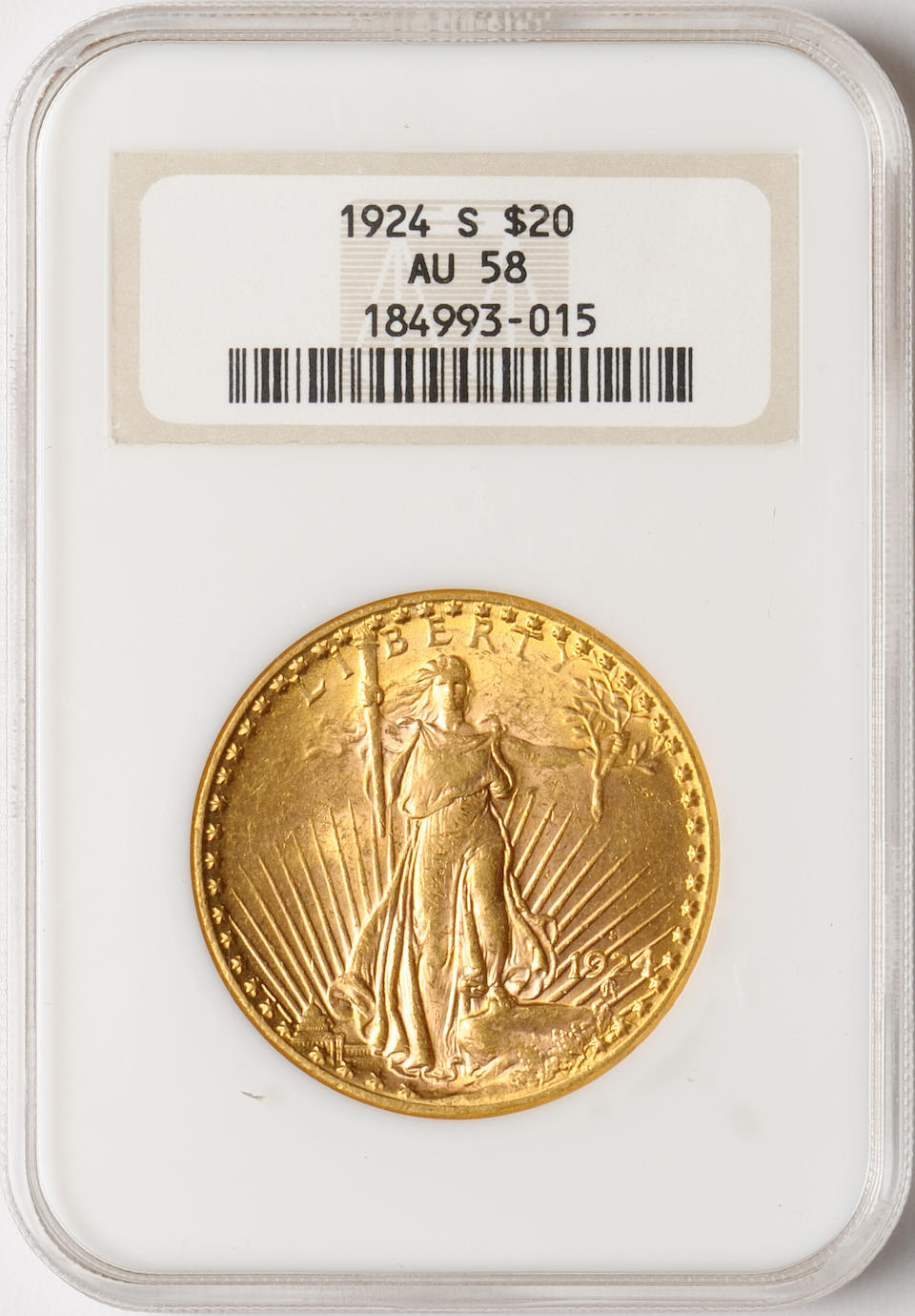 1924-S $20 AU58 NGC