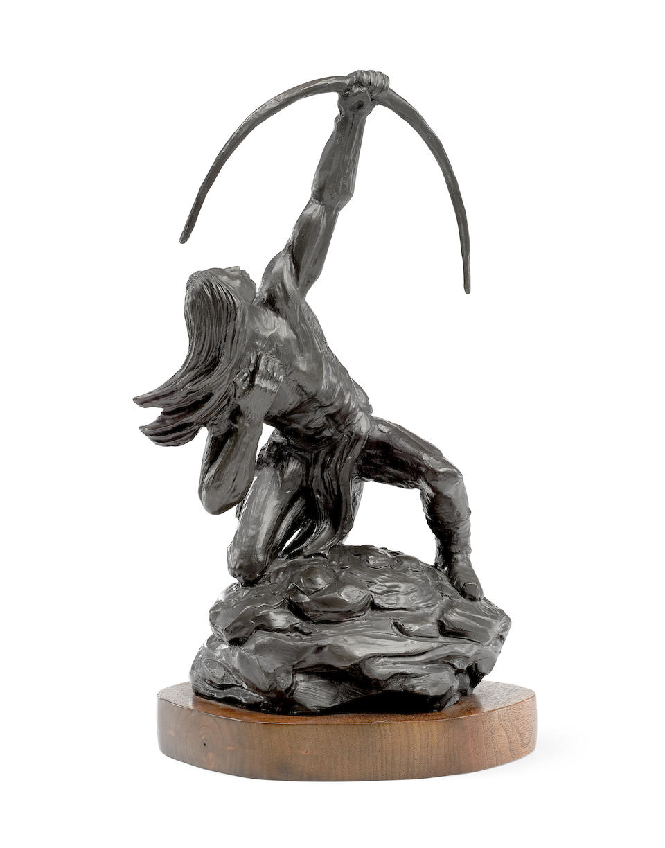 An Allan Houser bronze, "Sacred Rain Arrow," 1980