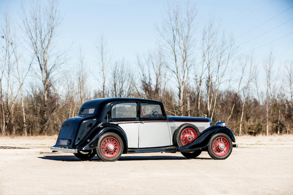 <b>1936 Bentley 4&#188; Liter Pillarless Sports Saloon</b><br />Chassis no. B189GP<br />Engine no. J7BYX