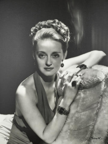 A George Hurrell signed and numbered limited edition oversized photograph of Bette Davis