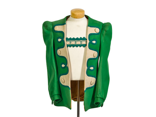 An Emerald City citizen coat from The Wizard of Oz