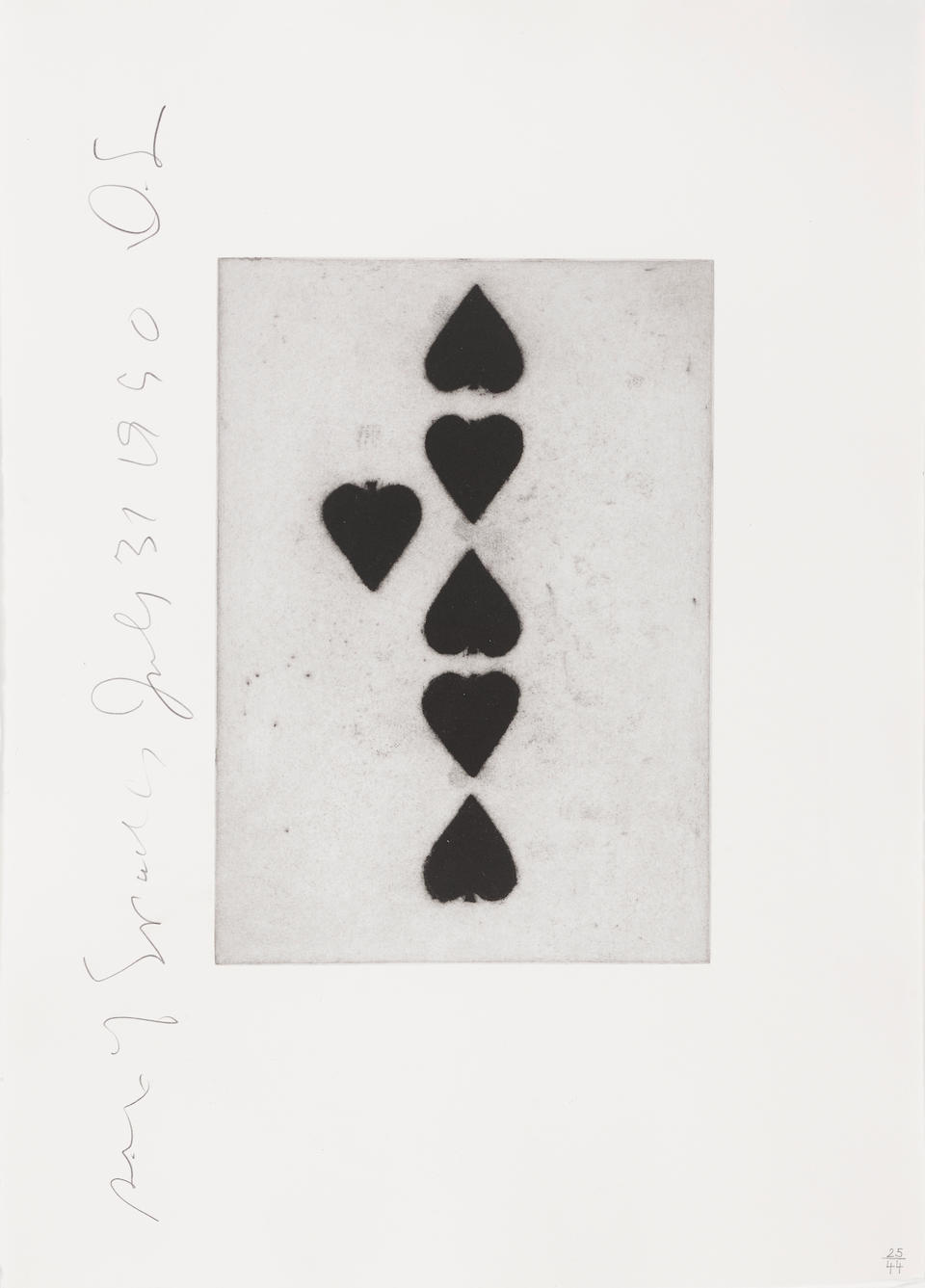 Donald Sultan (born 1951); Six of Spades and King of Diamonds, from Playing Cards; (2)