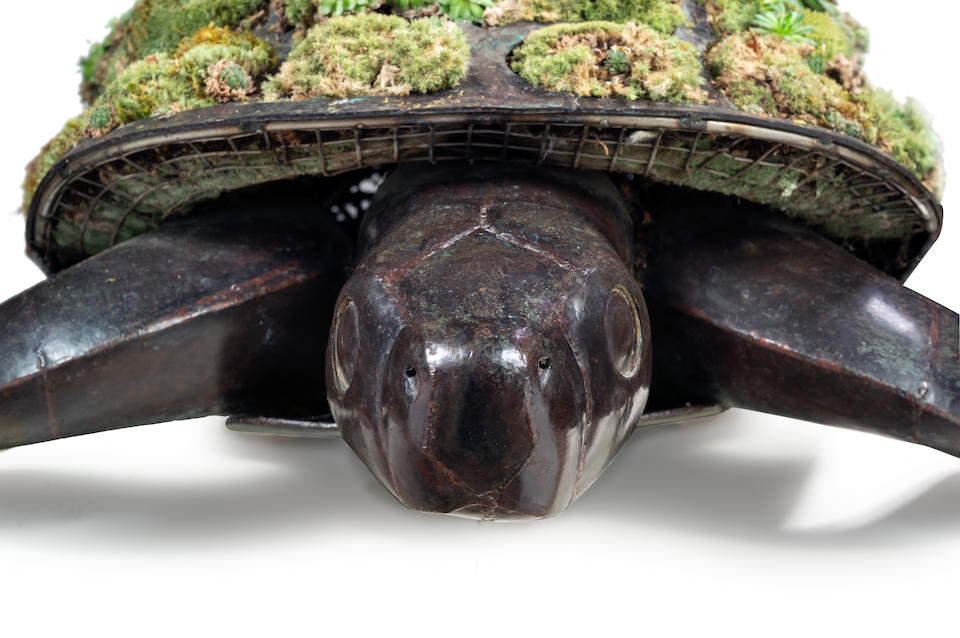 Fran&#231;ois-Xavier Lalanne (1927-2008) Tortue Topiaire1987black patinated copper, with topiary shell, stamped 'FXL' and 'Lalanne', numbered '2/8', together with a certificate of authenticity from Claude Lalannelength 49in (125cm); width 35in (86cm); height 15in (38cm)