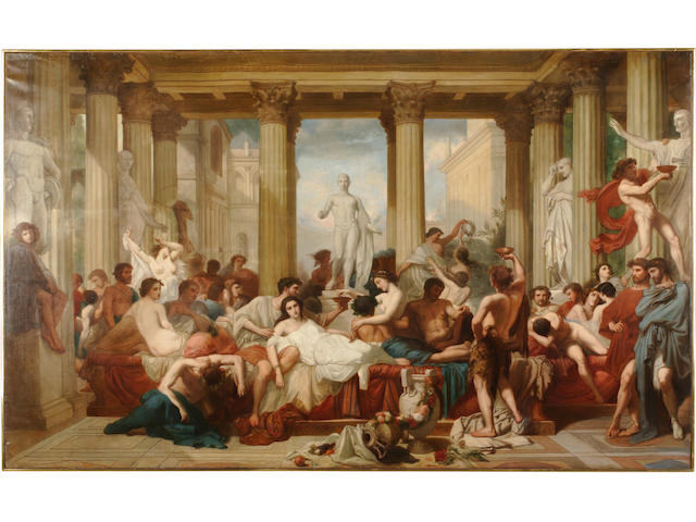 After Thomas Couture Romans of the decadence 63 x 103in (160 x 261.5cm)