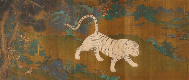 Anonymous (19th/20th century)  Tiger in Landscape
