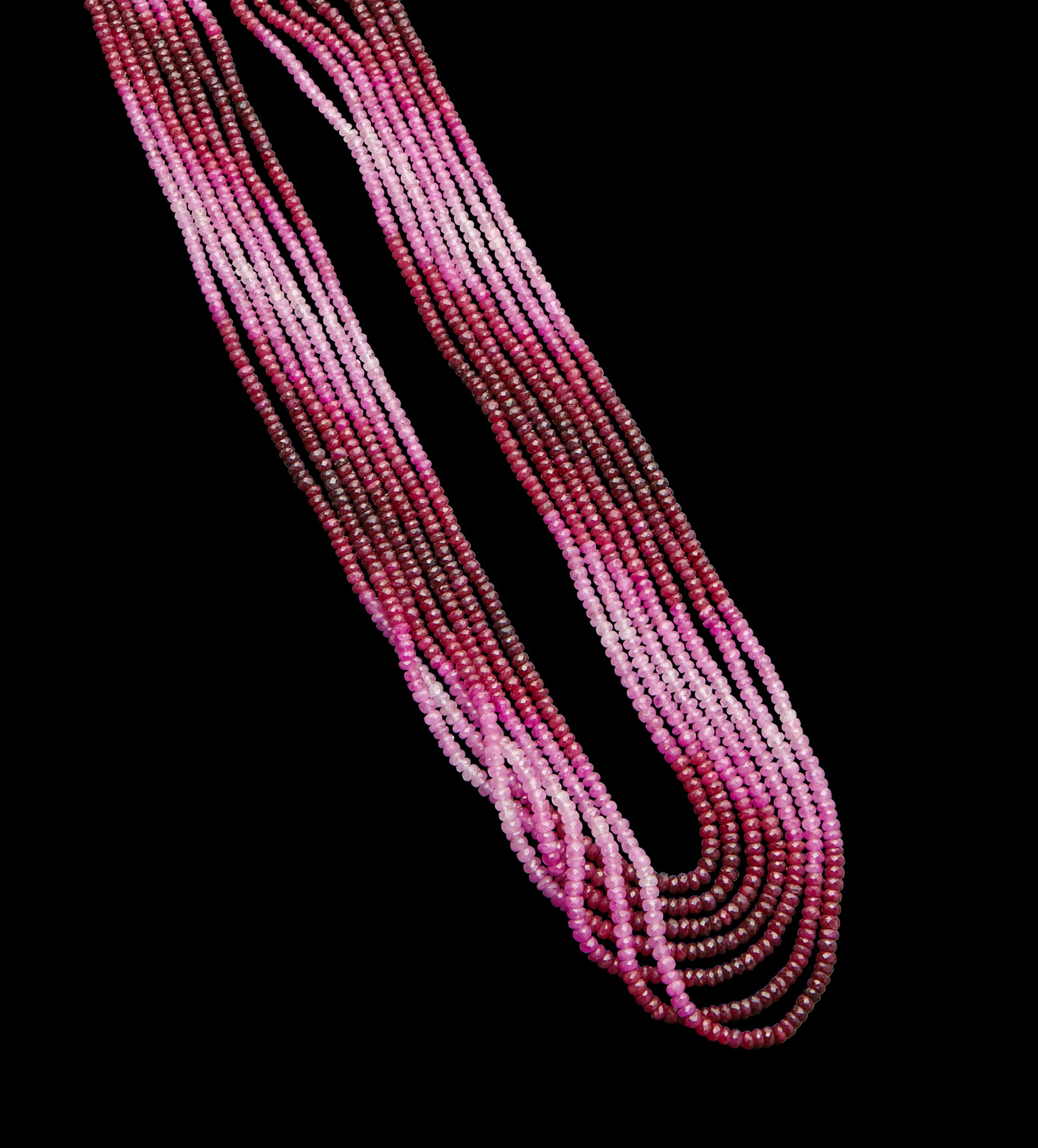 Fancy-Colored Sapphire/Ruby Necklace