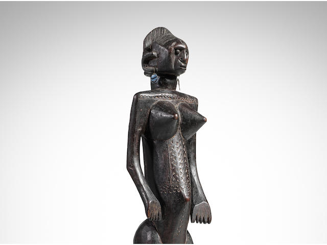 Exquisite Bamana Standing Female Figure, Mali