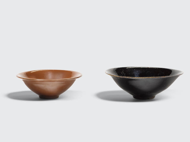 Two monochrome glazed stoneware bowls Northern Song/Jin dynasty (2)
