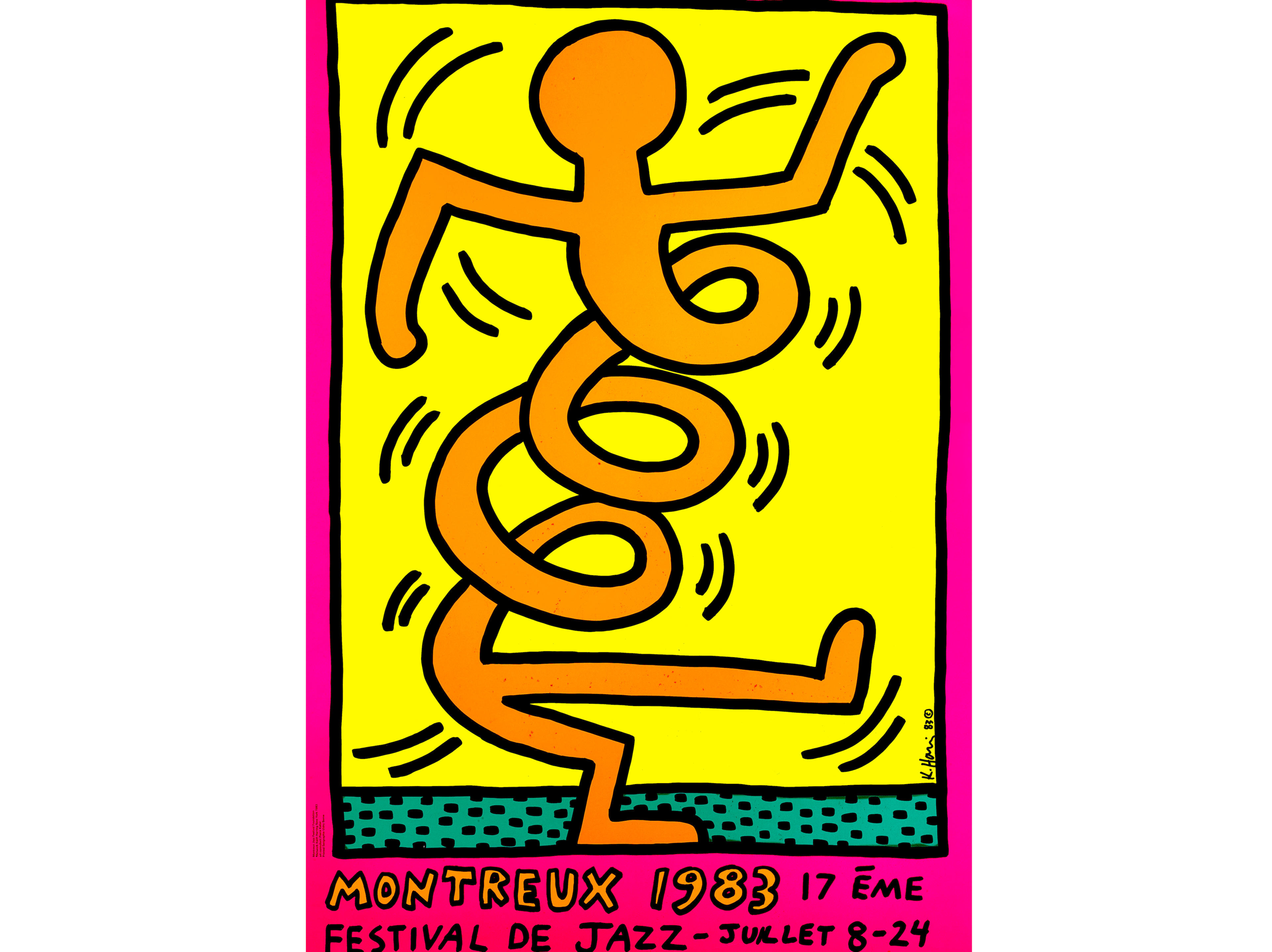 Keith Haring (1958-1990); Montreux 1983 (Orange Figure);