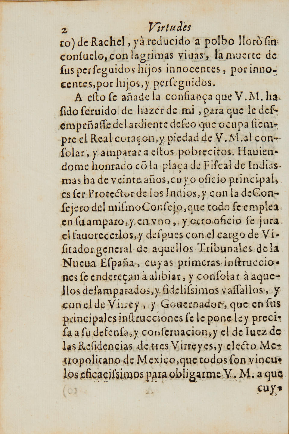 PALAFOX Y MENDOXA, JUAN DE.  1600-1659.  [Virtudes del Indio....] N.p. (but Madrid?): 1650/51?]