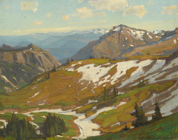 William Wendt (1865-1946) Summer Thaw 24 1/4 x 30in (Painted in 1913.)