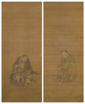 Attributed to Zhang Yuan (active 17th century)  Li Tieguai and Zhongli Quan  (2) image 1