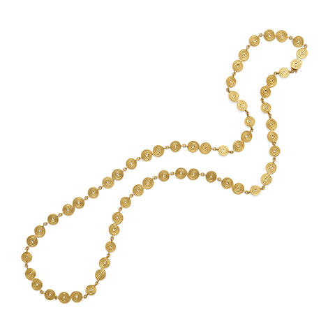 A gold necklace, Tiffany & Co.