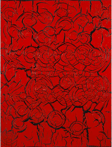 Ed Moses (1926-2018) Red Over Black, 2012