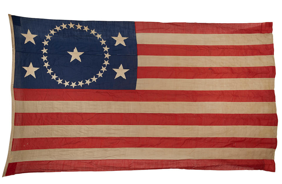 32-star American flag. [In use 1858-59.]