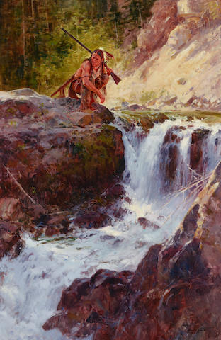 Jim Norton (born 1953) The Sacred Water 36 x 24in (Painted in 1997.)