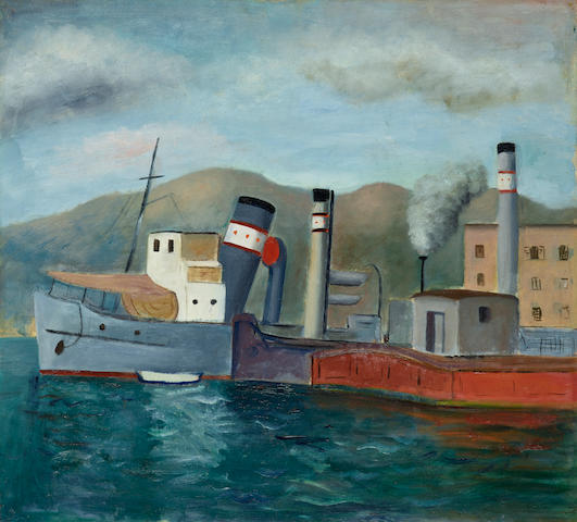 LEONOR FINI (1907-1996) Piccola Rada 22 7/8 x 25 1/4 in (58.1 x 64.1 cm) (Painted in 1928)