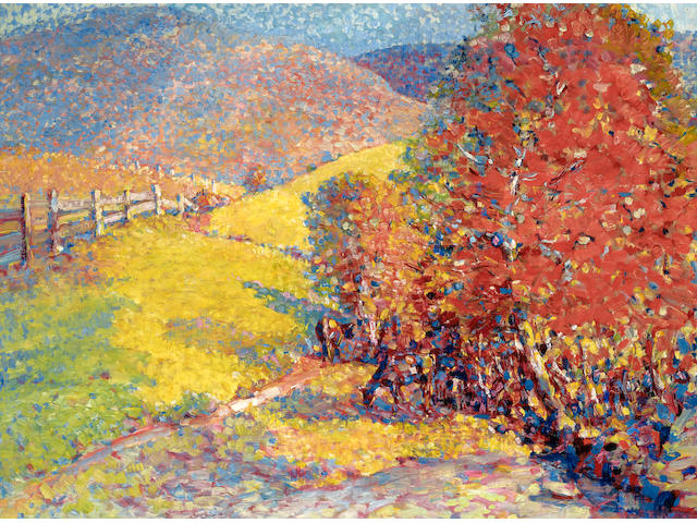 Selden Connor Gile (1877-1947) Fall's Beginning 30 1/4 x 36in (Painted in 1927.)